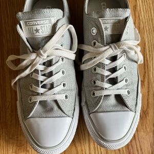 Converse All Star Silver Shimmer Sz 8